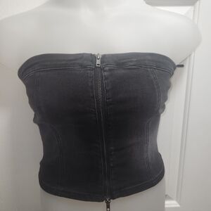 Forever 21 Denim Tube Top Size Large